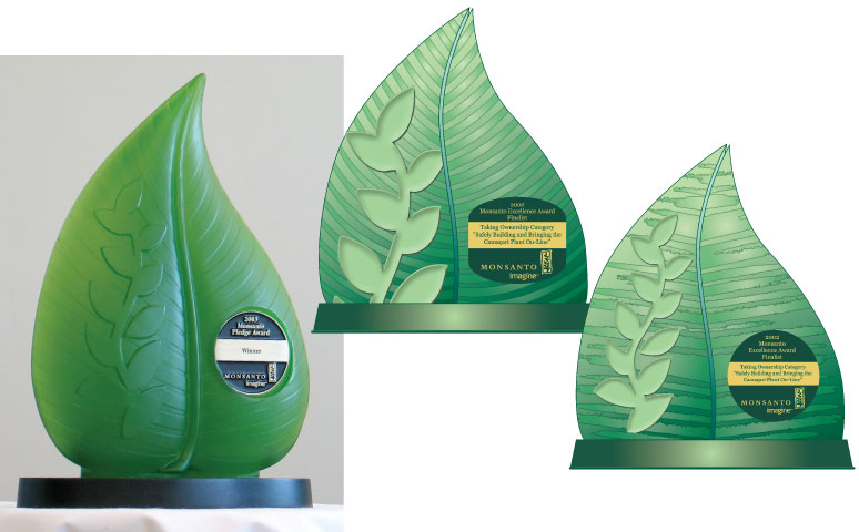 dimensional item monsanto leaf award