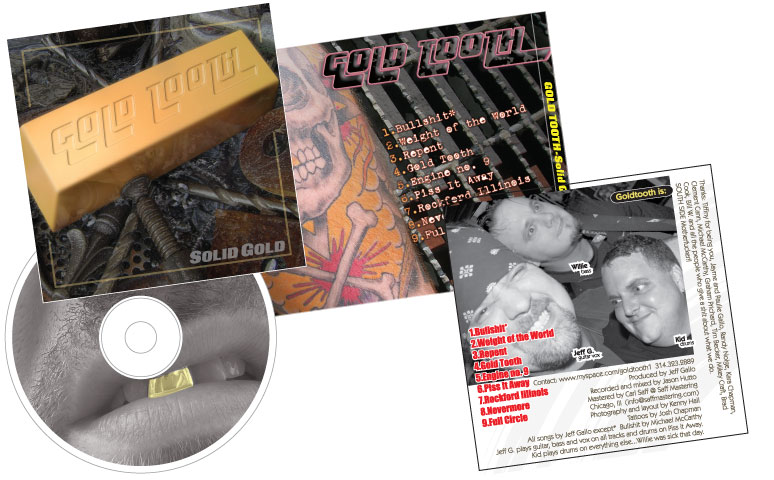 cd disc art gold tooth