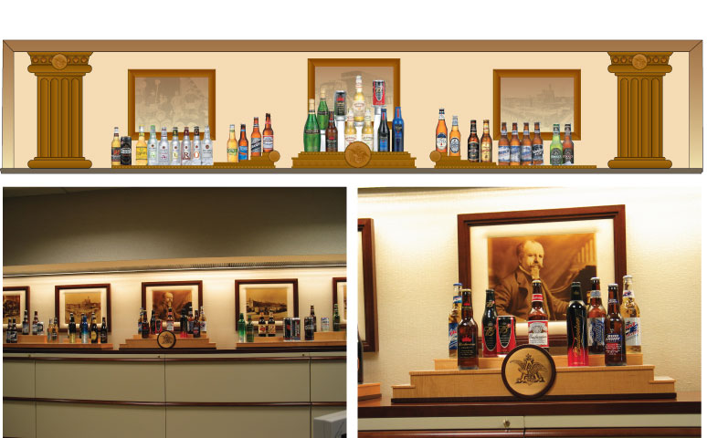 environmental graphics anheuser-busch beer display